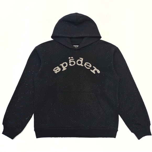 Men's Black Hoodie Sp5der VVS